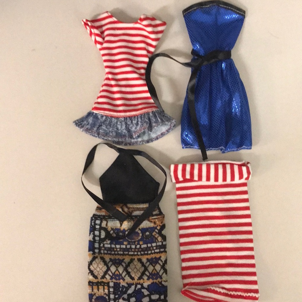 BARBIE BUNDLE: Barbie clothes - Red, white and blue